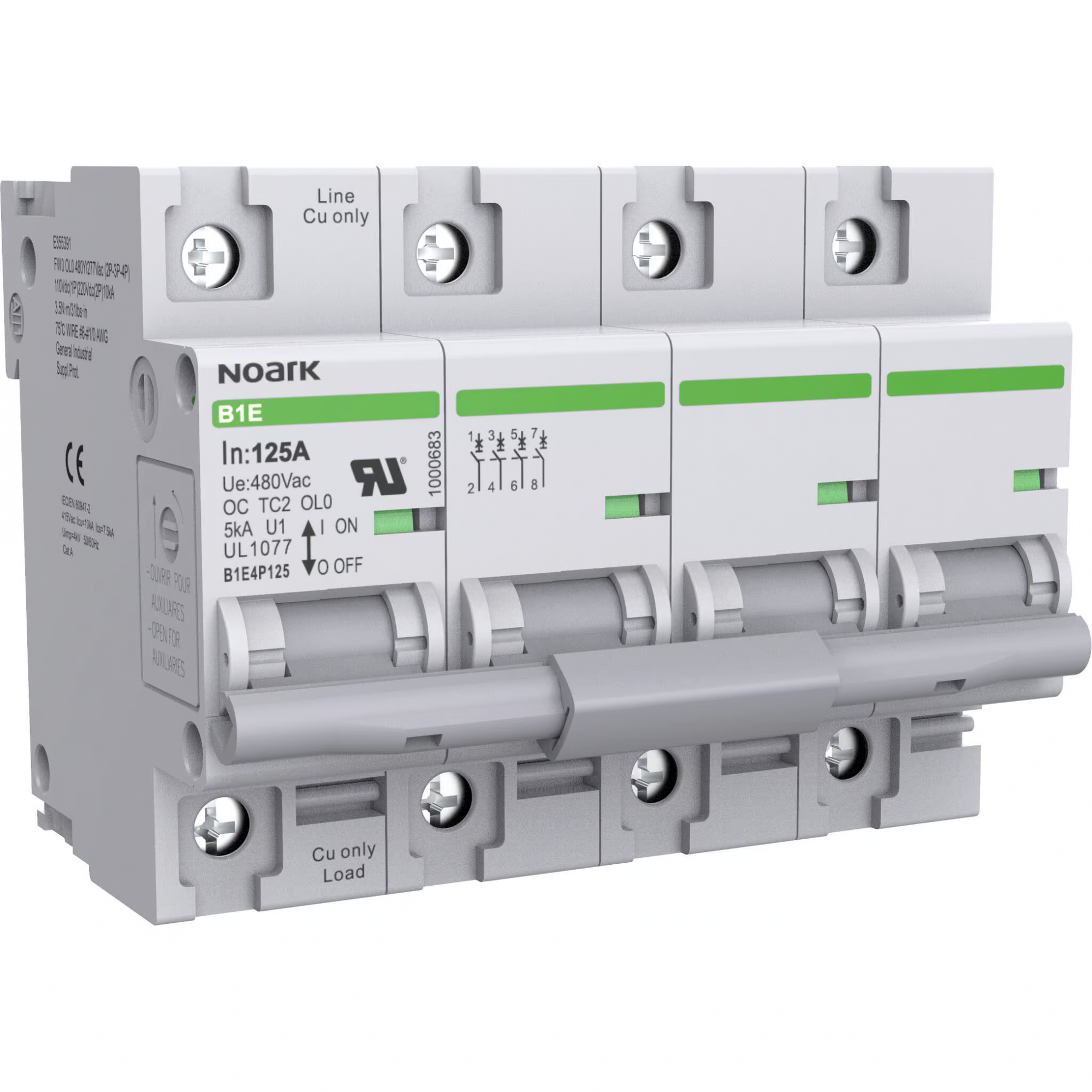 B1E Series Miniature Circuit Breaker - UL1077 - 80A - 125A