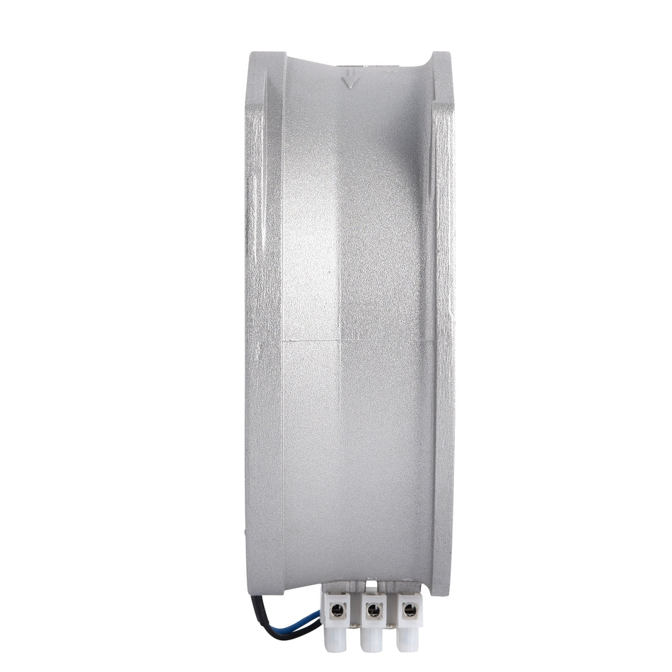 LKA17255-172x162x55mm fan.  shaded pole motor, ball bearings, and cold - rolled plate blades (7 impellers). With Class A insulation, 50,000 - hour motor life. Available in 100/125V and 200/240V.  297.5/323 m³/h air volume, 48/52 dB noise. IP42 rated.