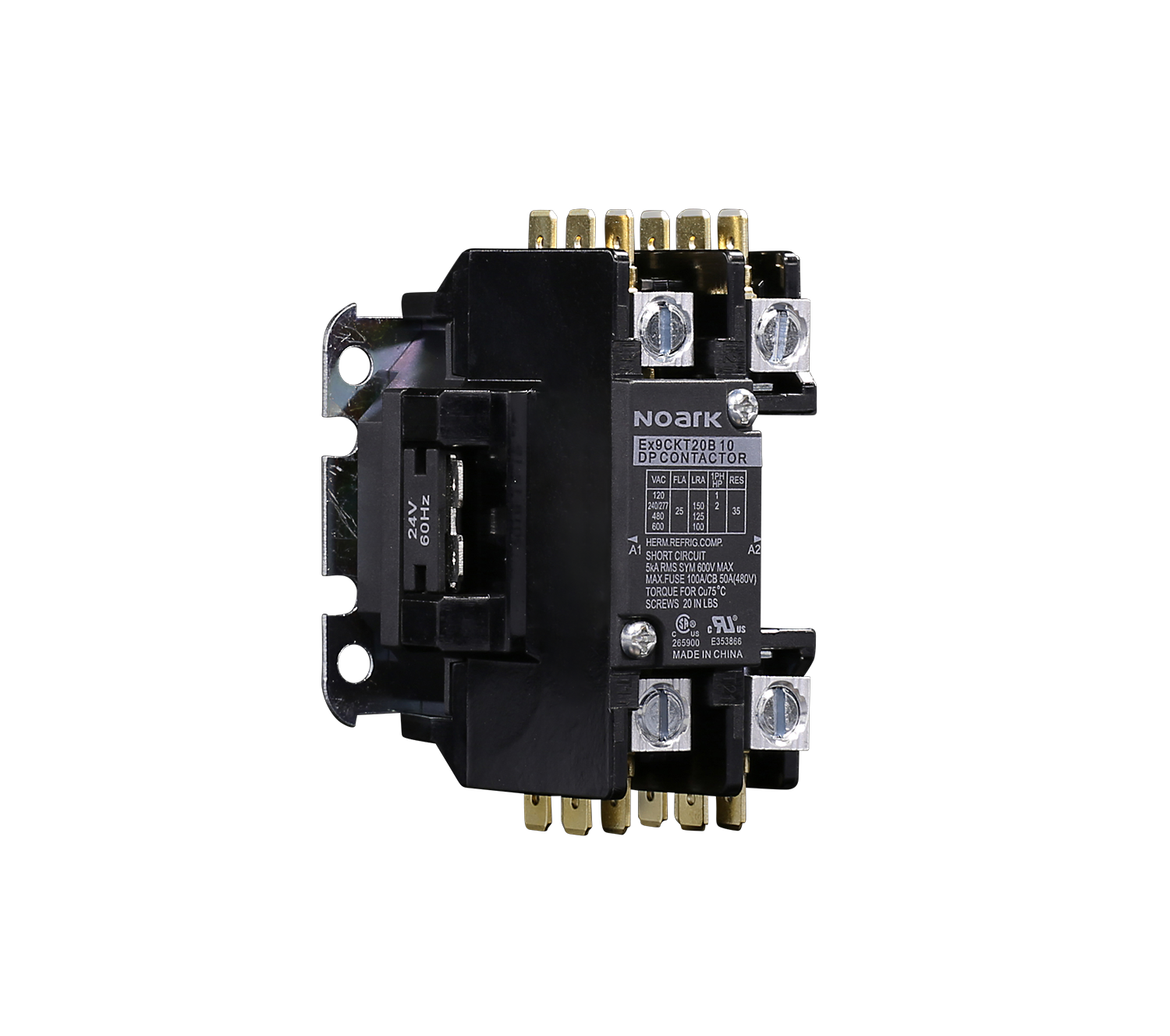 Ex9CKT32B10Y7Q-Definite Purpose Contactor, Ex9CKT, 32A,Lug, Quad,1NO+1 ...